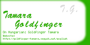 tamara goldfinger business card